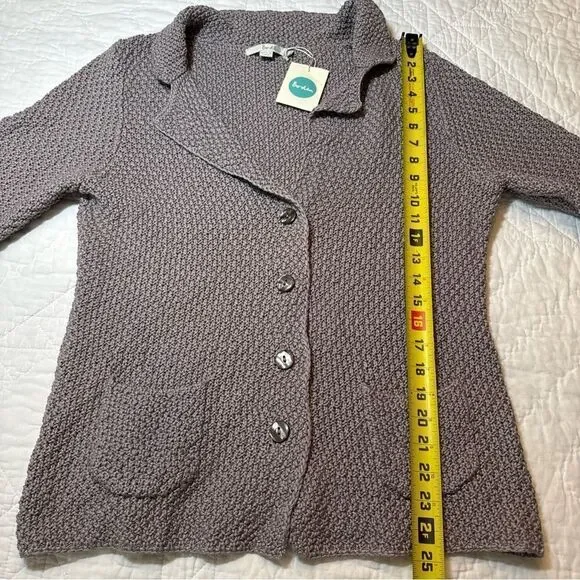 Boden Size 12 Cardigan Sweater Purple Lilac Chunky Knit Cottagecore New! - Picture 5 of 10